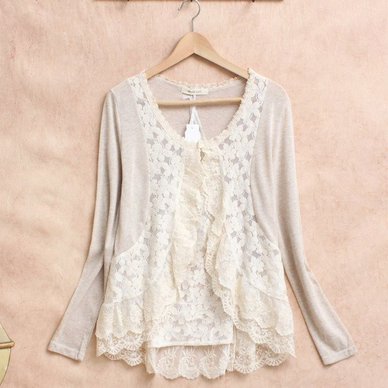 Embroidery Cardigan - Mùa Xuân Mori Girl Ngọt Áo
