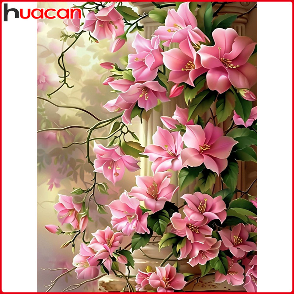 Embroidery Hoop Square - Huacan DIY Diamond Painting Azalea Diamond