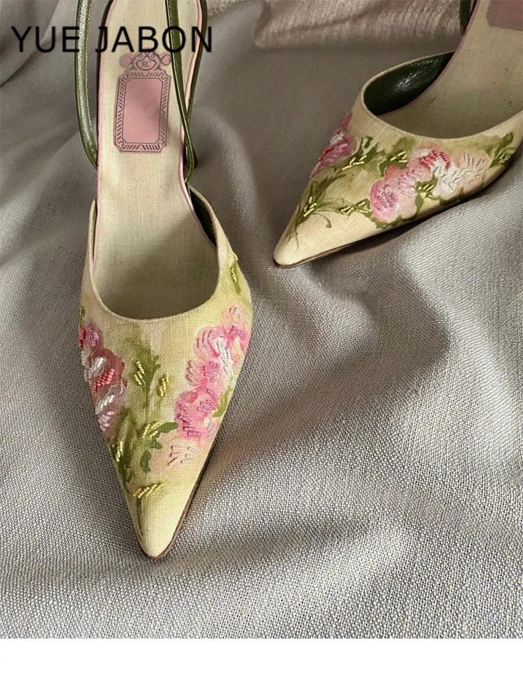 Embroidery Flat Shoes - 2025 Pointed Embroidered Women's Shoes Spring