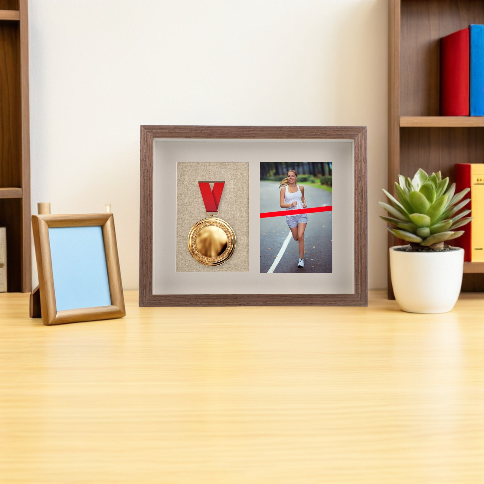 Frame Display Wood - Wood Medal Display Frame 10 Inch