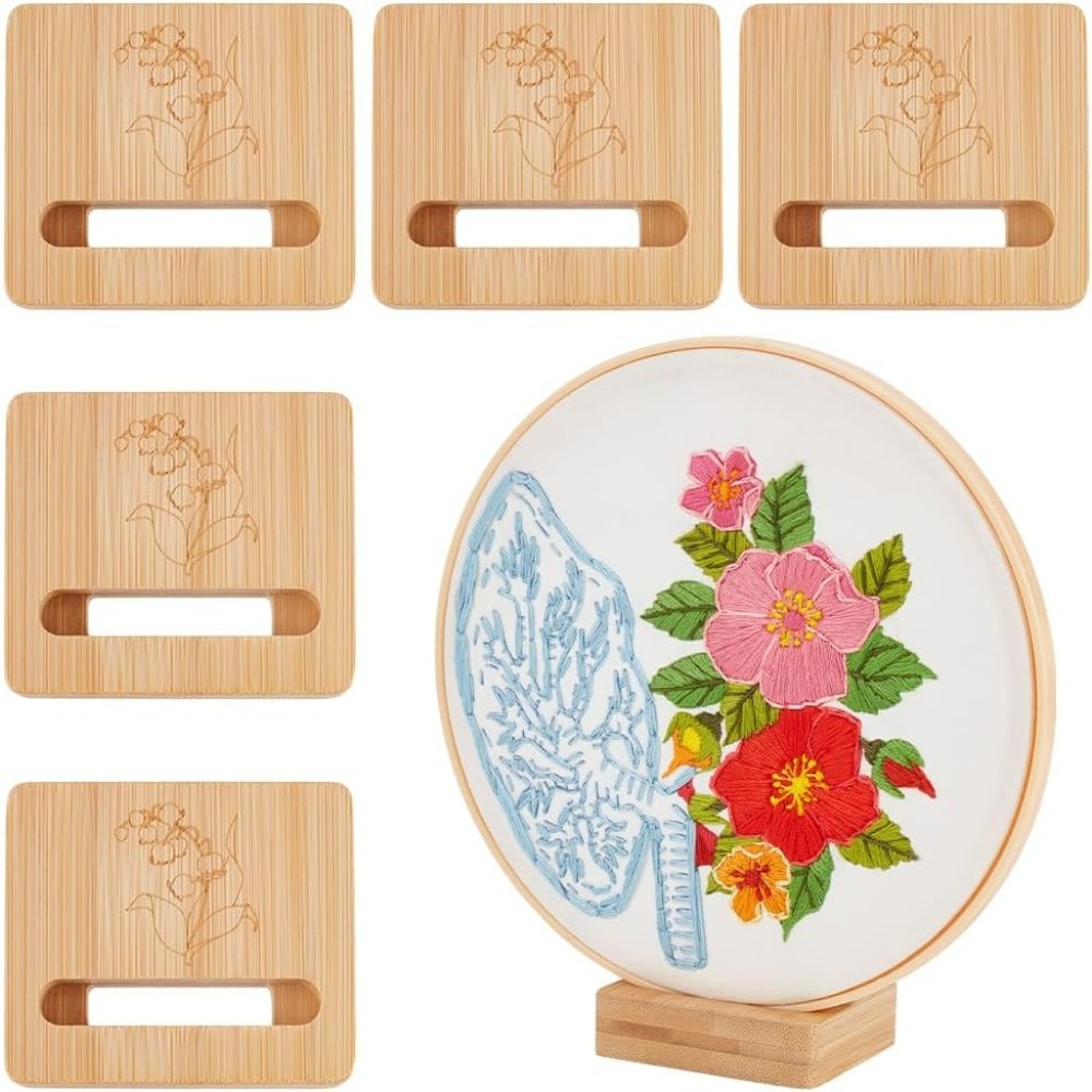 Embroidery Hoop Square - 6Pcs Embroidery Hoop Rectangle Display Stand