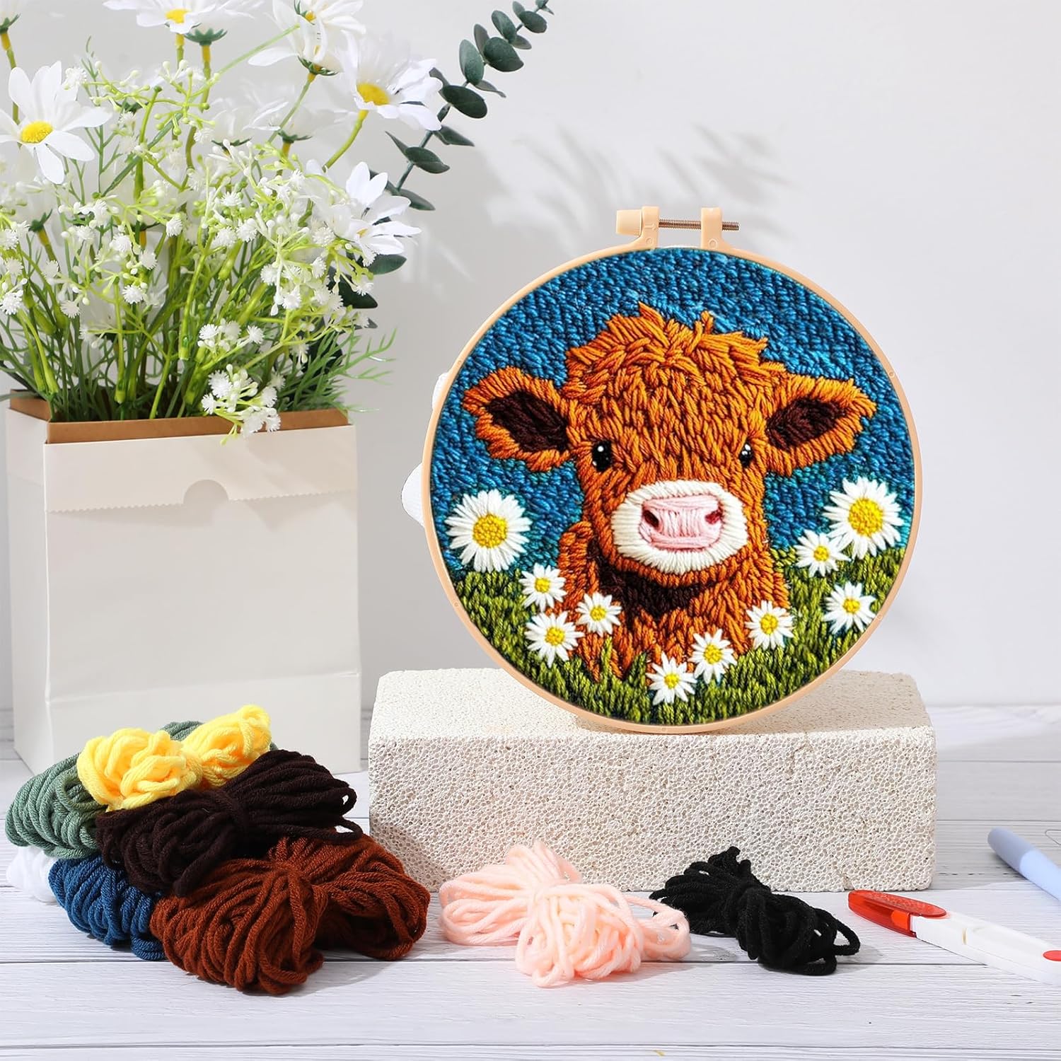 DIY Punch Needle Kits for Begi - đánh giá và giá Embroidery Hoop Square