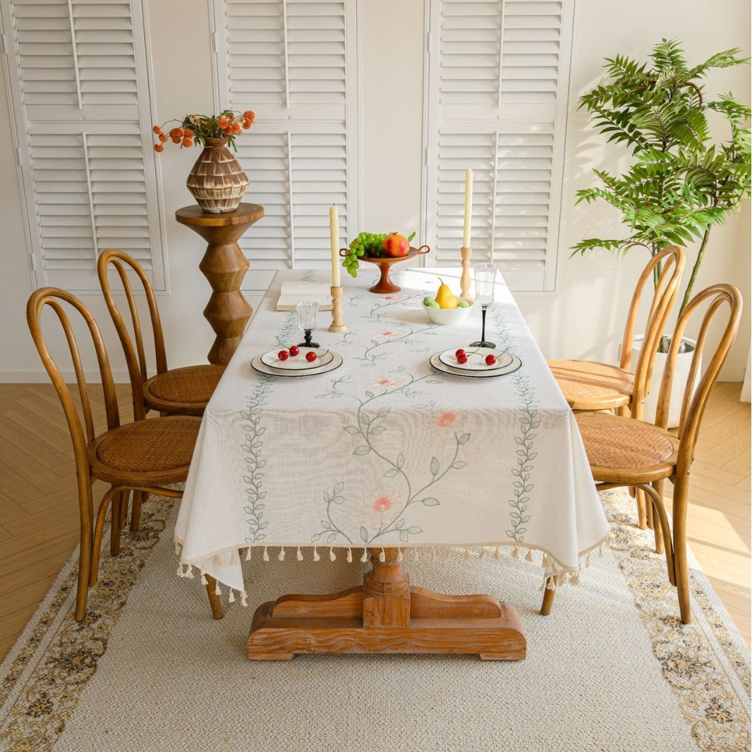 Rustic Embroidery Tablecloths  - đánh giá và giá Embroidery Kitchen