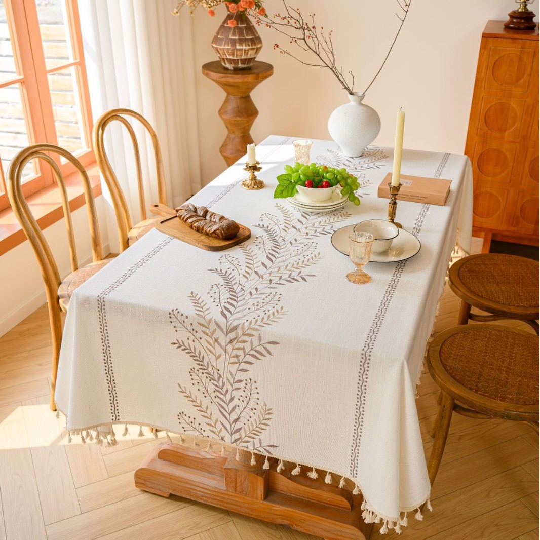 Rustic Embroidery Tablecloths  - đánh giá và giá Embroidery Kitchen