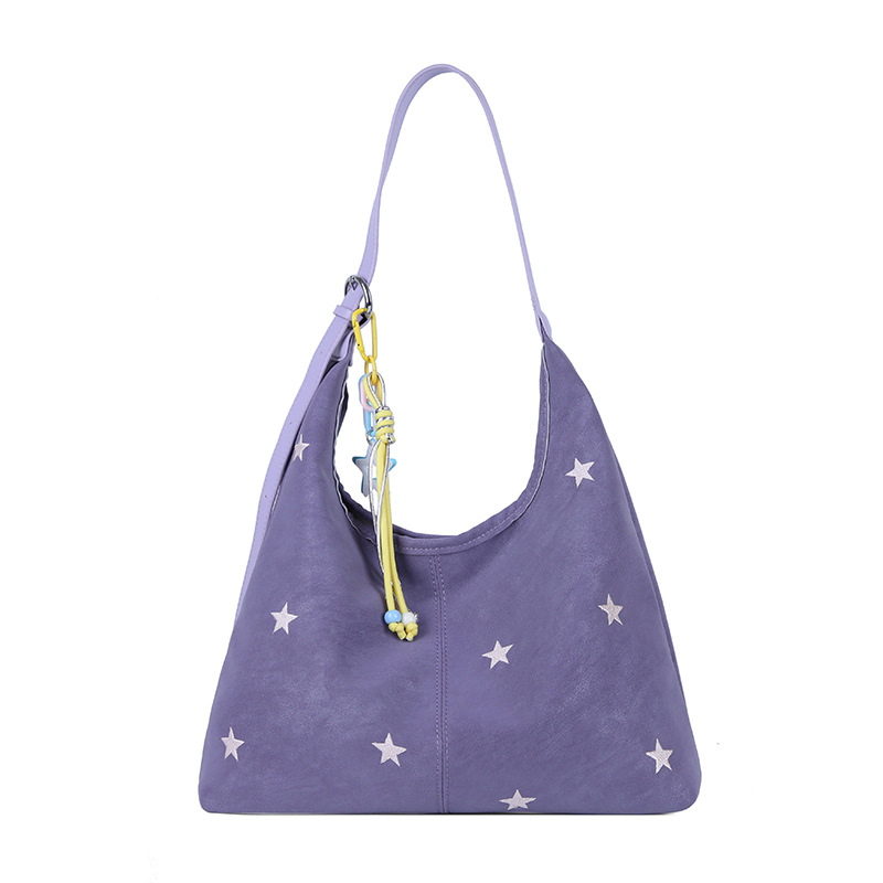 Star Patterned Suede Shoulder  - đánh giá và giá Embroidery Motif