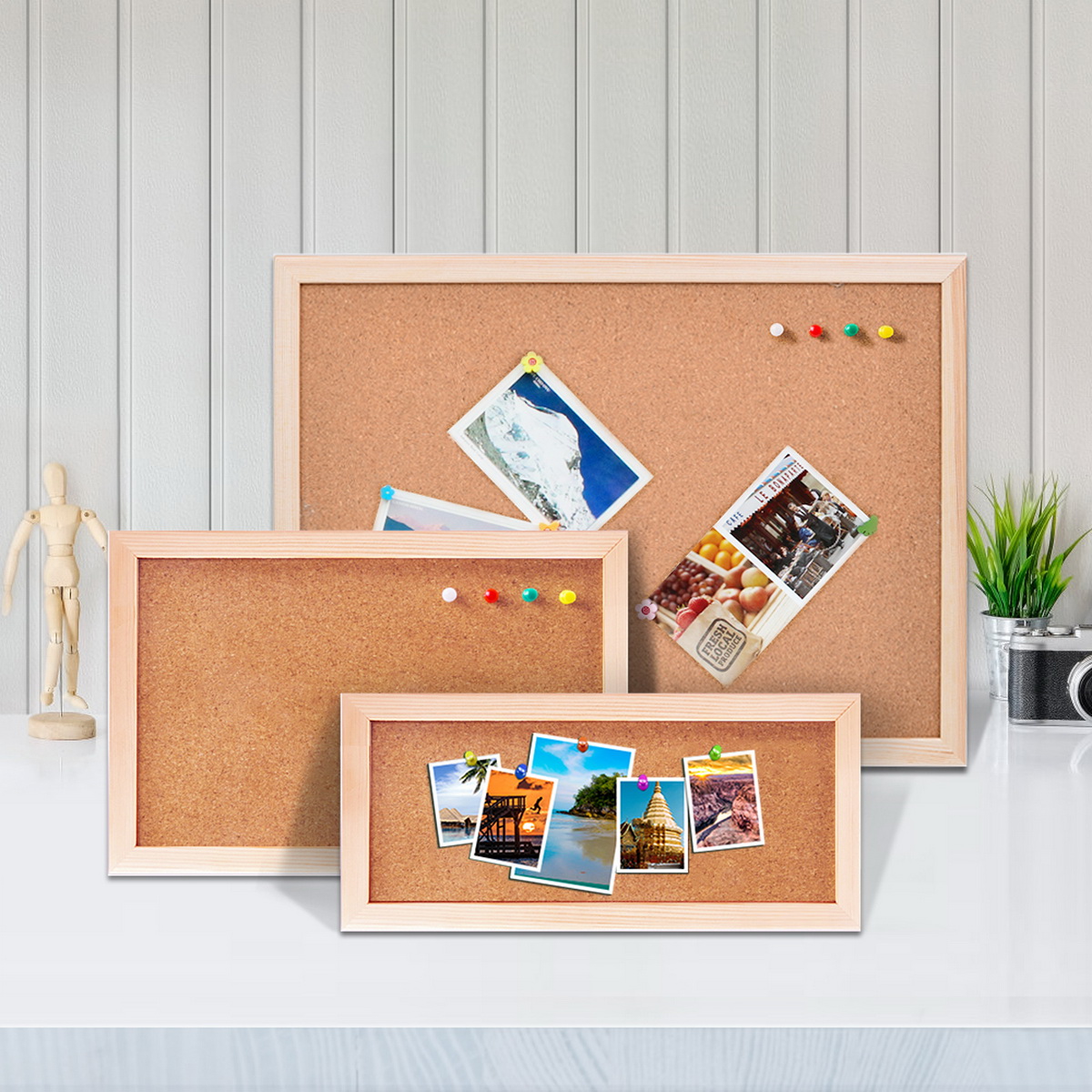 Vintage Pine Wood Frame Cork B - đánh giá và giá Frame Display Wood