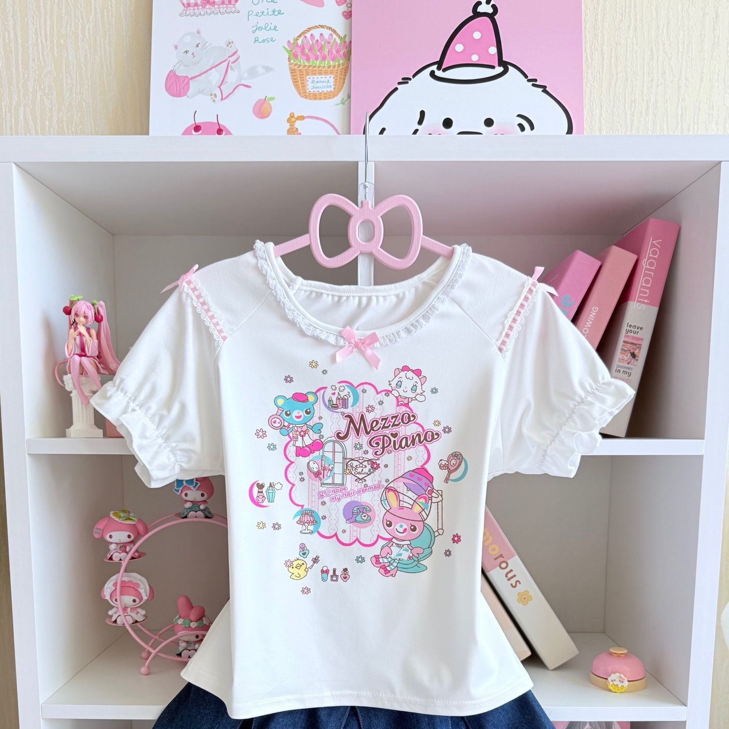Japanese Sweet Skirt Sets Summ - đánh giá và giá Embroidery Tshirt