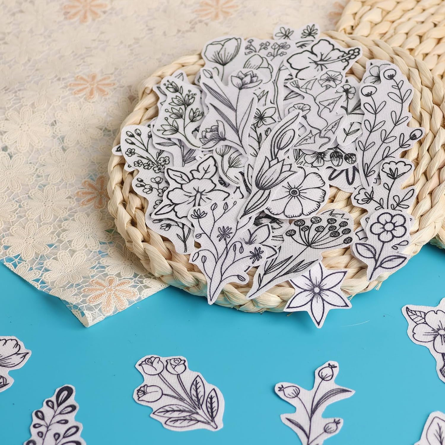 50Pcs Water Soluble Embroidery - đánh giá và giá Embroidery Motif
