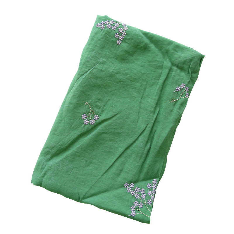 Summer dark green silk embroid - đánh giá và giá Embroidery Canvas