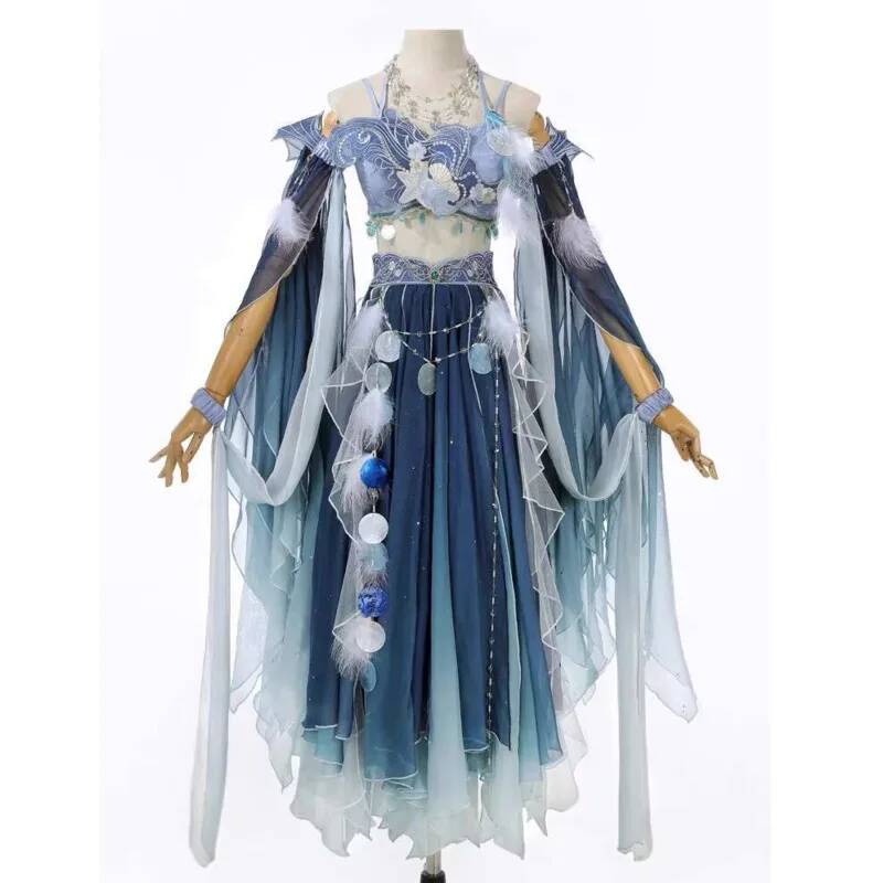 Exotic Blue Dress Heavy Embroi - đánh giá và giá Embroidery Style