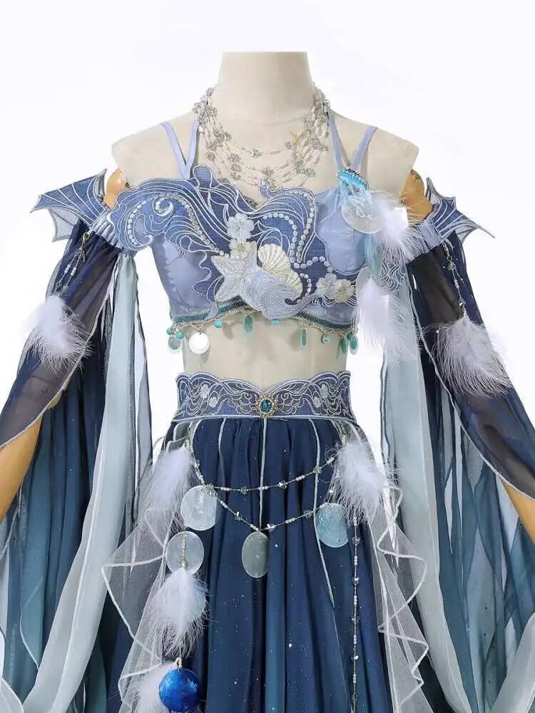 Exotic Blue Dress Heavy Embroi - đánh giá và giá Embroidery Style