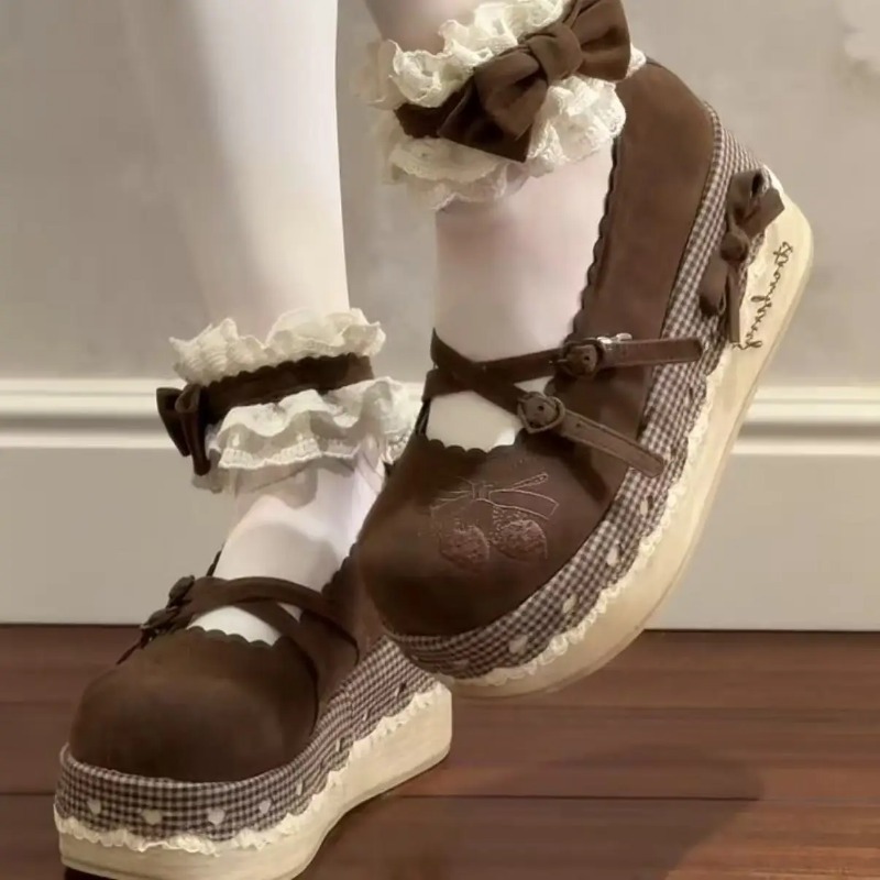 Lolita High Heels Height Incre - đánh giá và giá Embroidery Canvas