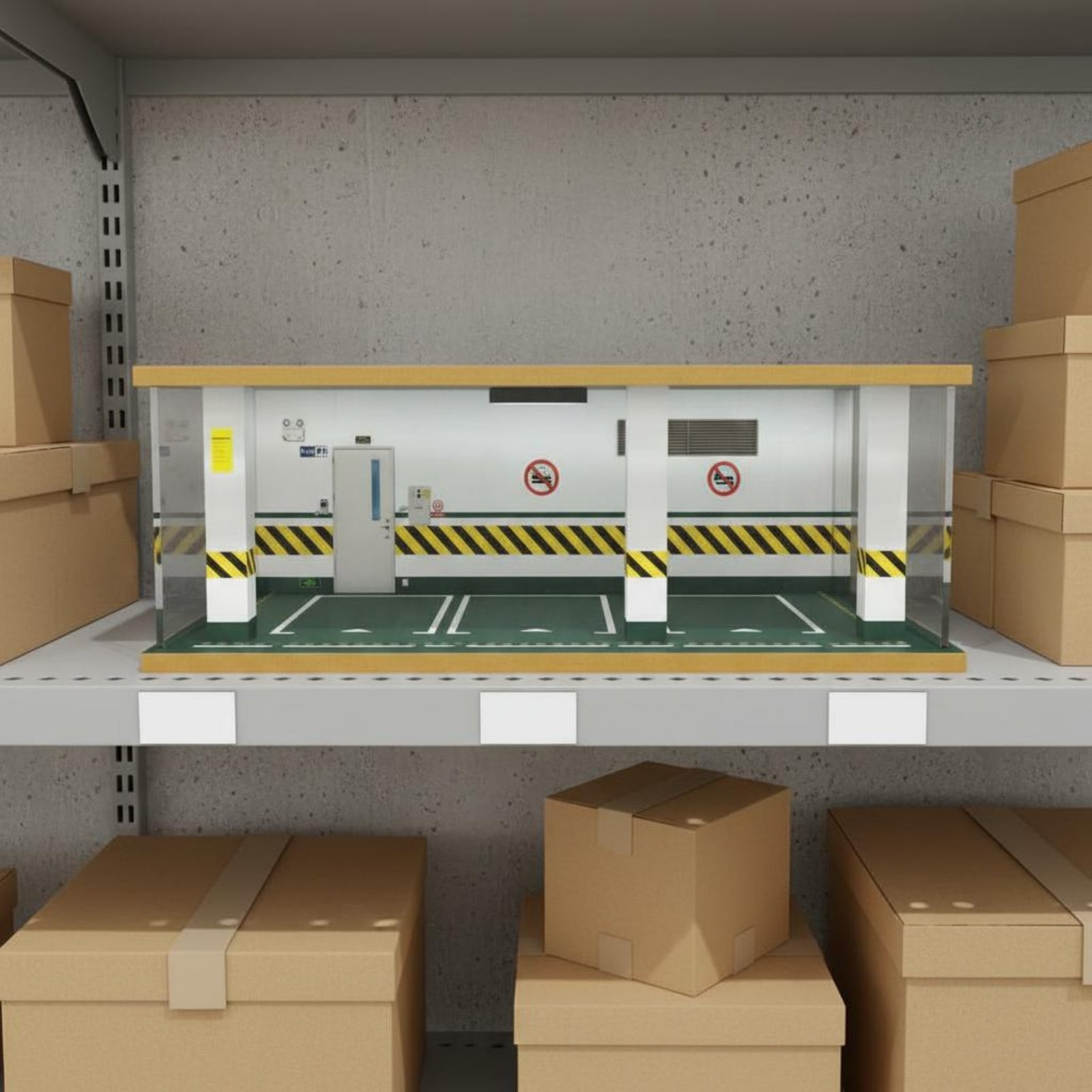 1:24 Scale Parking Garage Wood - đánh giá và giá Frame Display Wood