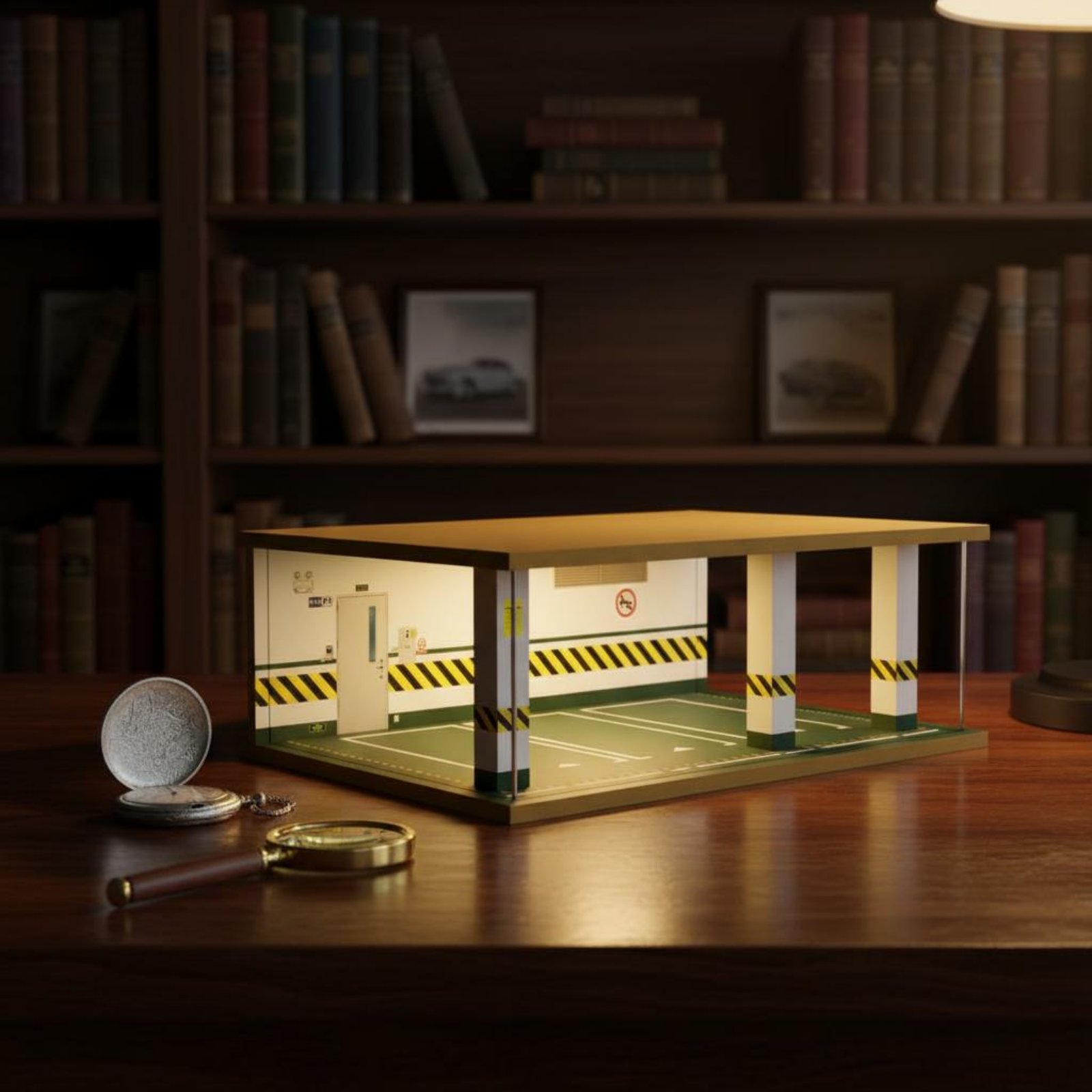 1:24 Scale Parking Garage Wood - đánh giá và giá Frame Display Wood