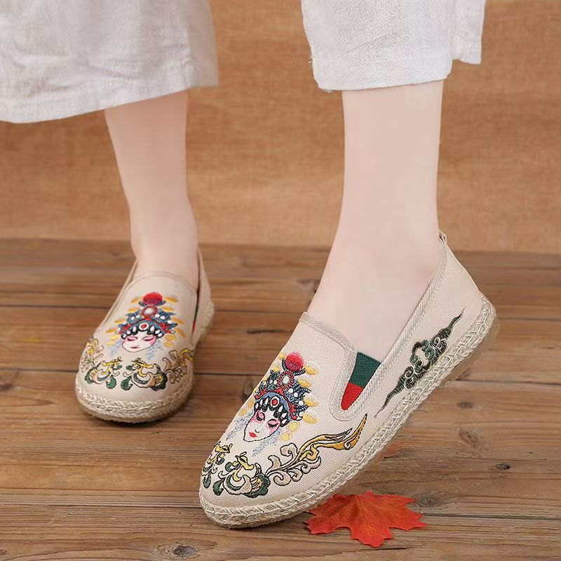 Women Flat Sole Embroidered Cl - đánh giá và giá Embroidery Fabric