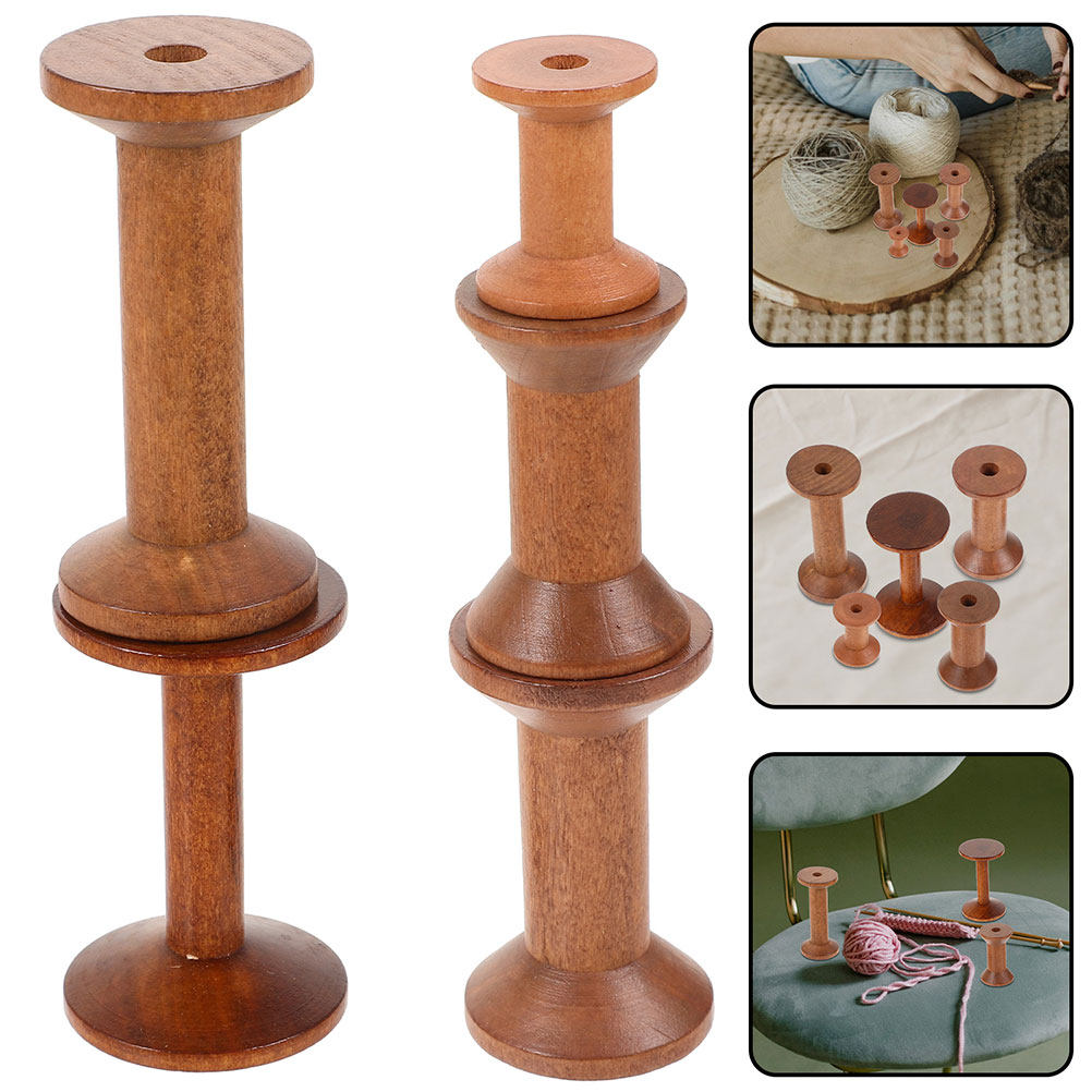 7Pcs Wooden Thread Spools Vint - đánh giá và giá Embroidery Yarns
