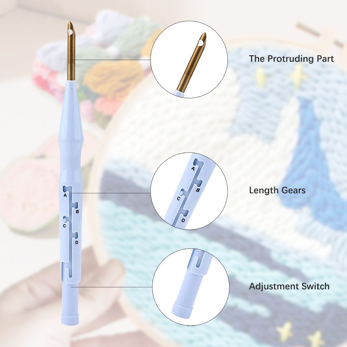 DIY Punch Needle Kits Cute Ani - đánh giá và giá Embroidery Hoop Square