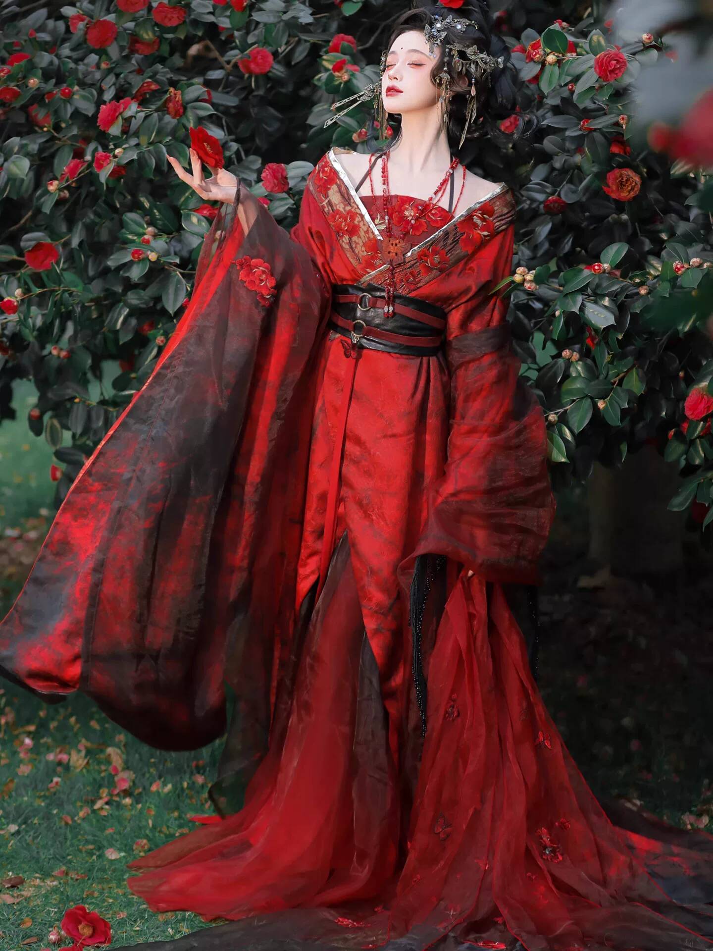 New Datura Red Hanfu Women Anc - đánh giá và giá Embroidery Style