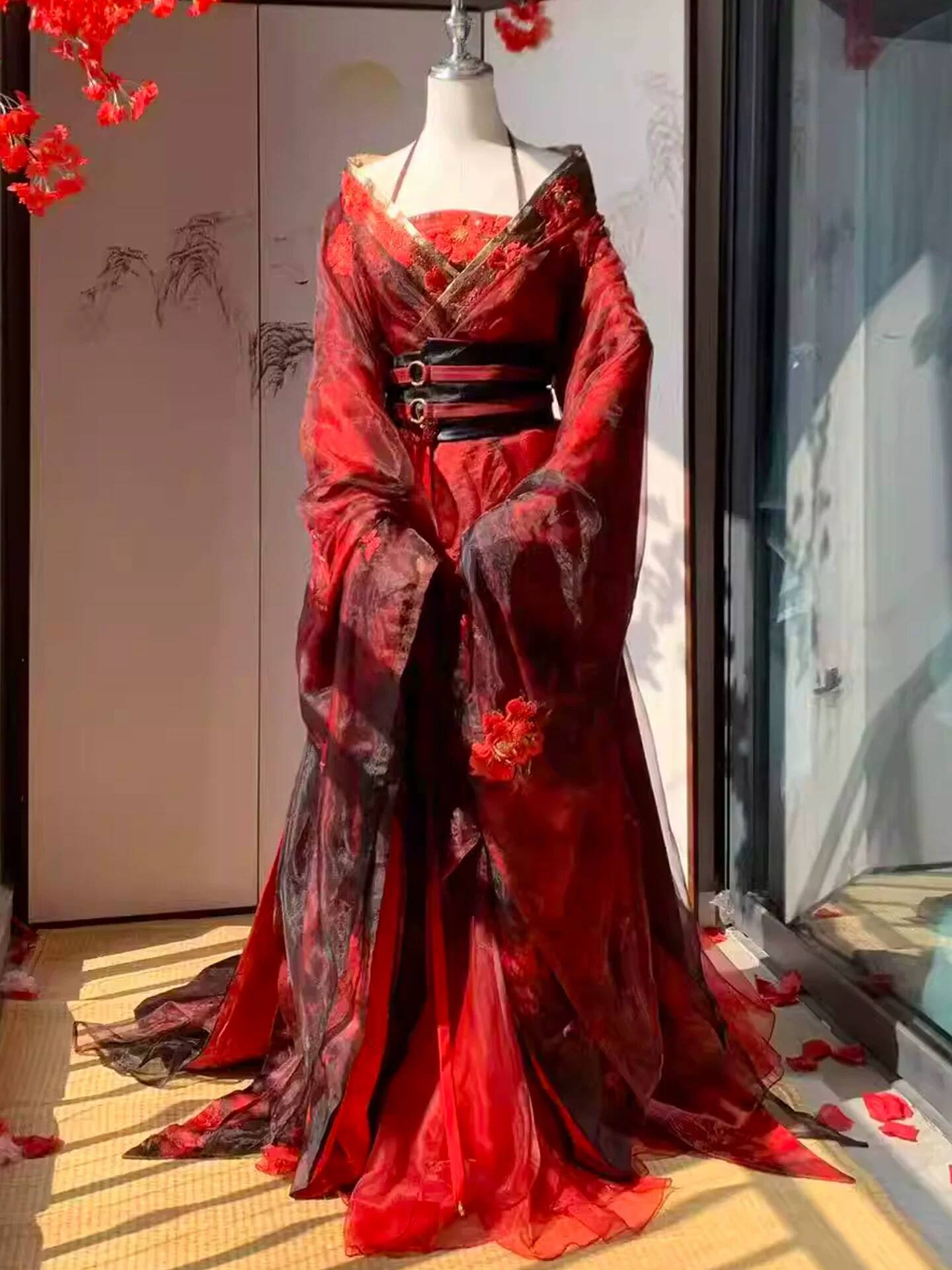 New Datura Red Hanfu Women Anc - đánh giá và giá Embroidery Style