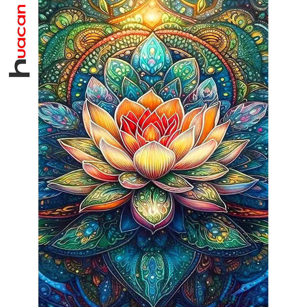 DIY Diamond Painting Lotus Dia - đánh giá và giá Embroidery Hoop Square