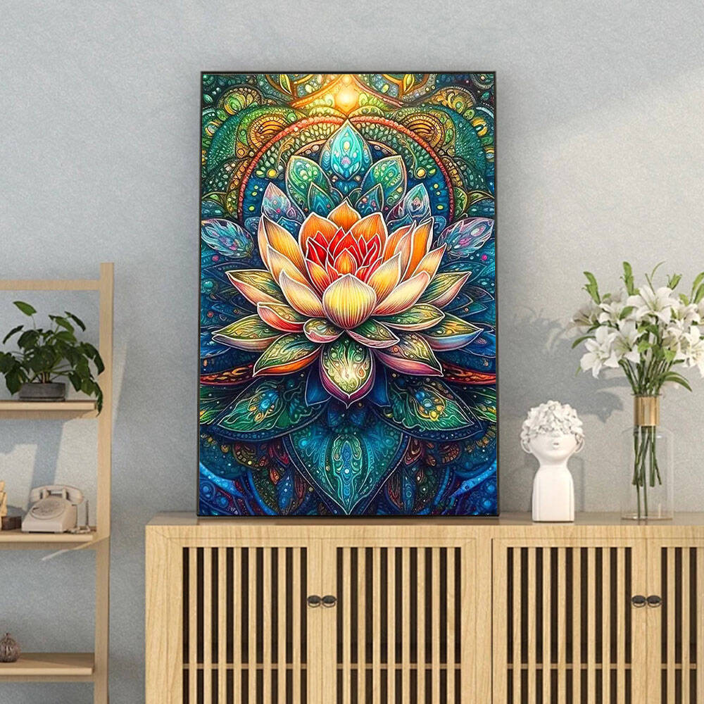 DIY Diamond Painting Lotus Dia - đánh giá và giá Embroidery Hoop Square