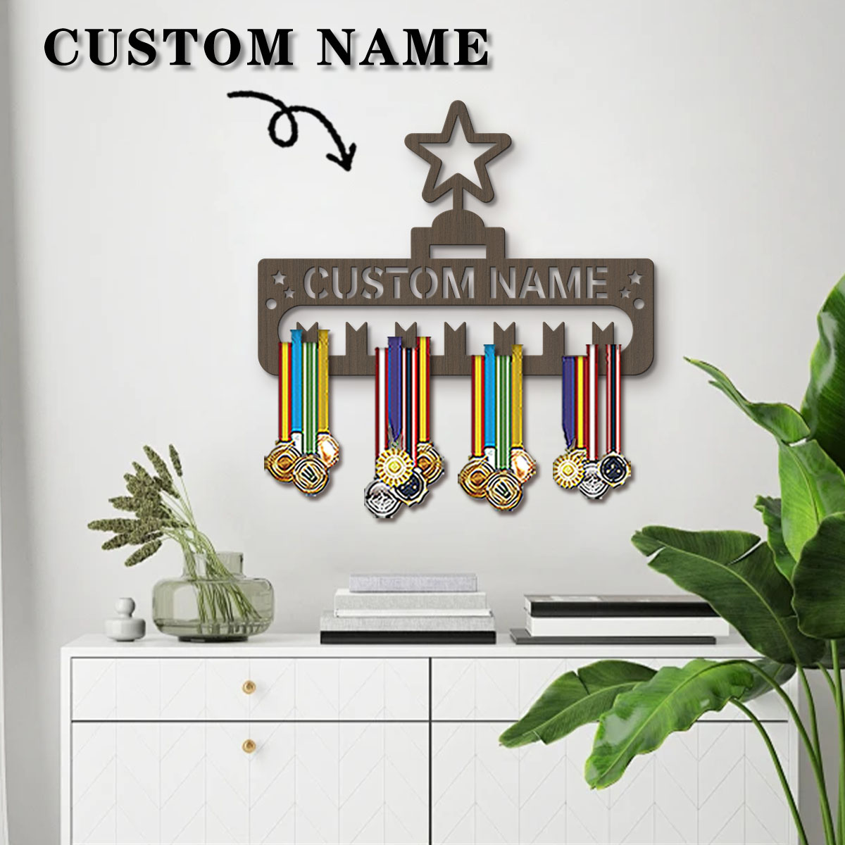 1pc Custom Modern Style Cartoo - đánh giá và giá Frame Display Wood