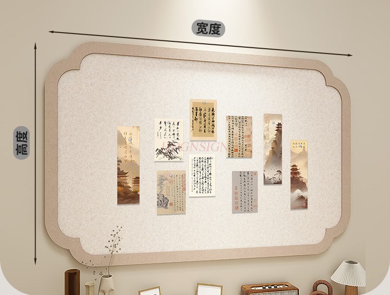 1pcs National style felt board - đánh giá và giá Frame Display Wood