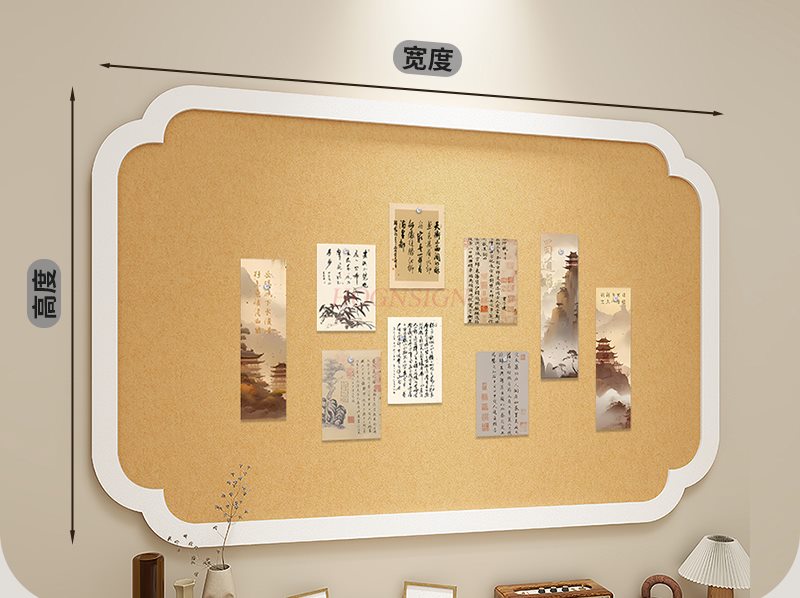 1pcs National style felt board - đánh giá và giá Frame Display Wood