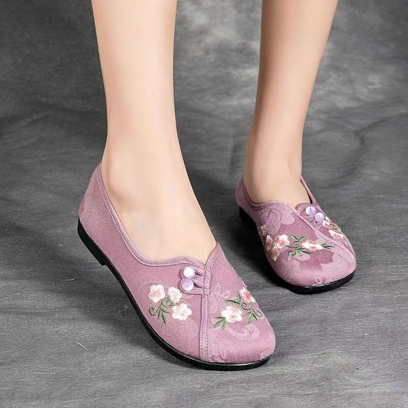 Chinese Style Women Flat sole  - đánh giá và giá Embroidery Fabric