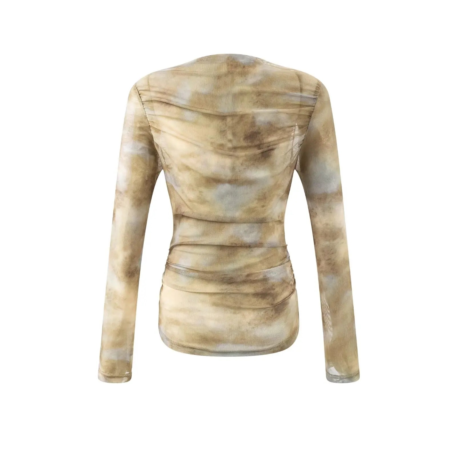 2025 Sexy Tie-Dye Print Ruched - đánh giá và giá Embroidery Tshirt