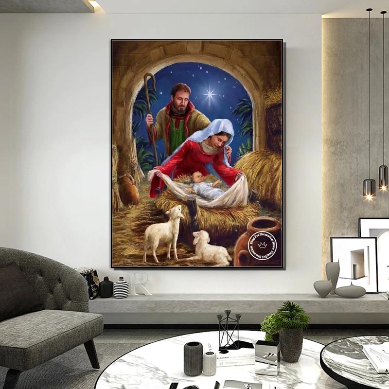 Jesus Christ Born Full Diamond - đánh giá và giá Embroidery Icon
