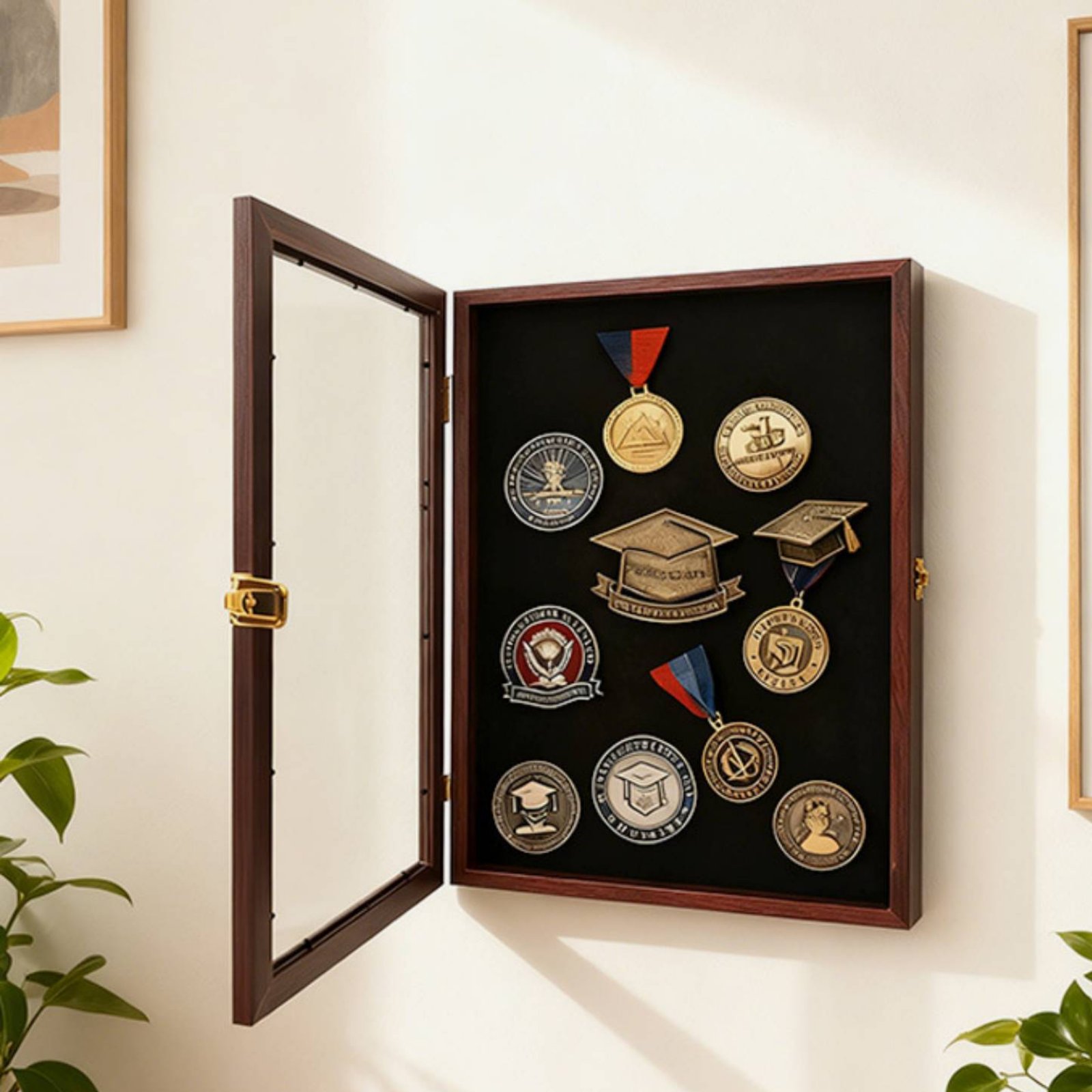 Badge Display Frame Transparen - đánh giá và giá Frame Display Wood