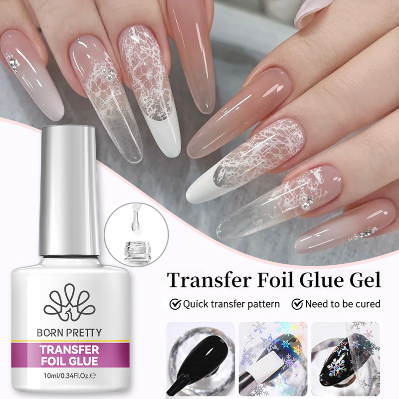 BORN PRETTY Nail Foil Glue Gel - đánh giá và giá Transfer Paper Carbon