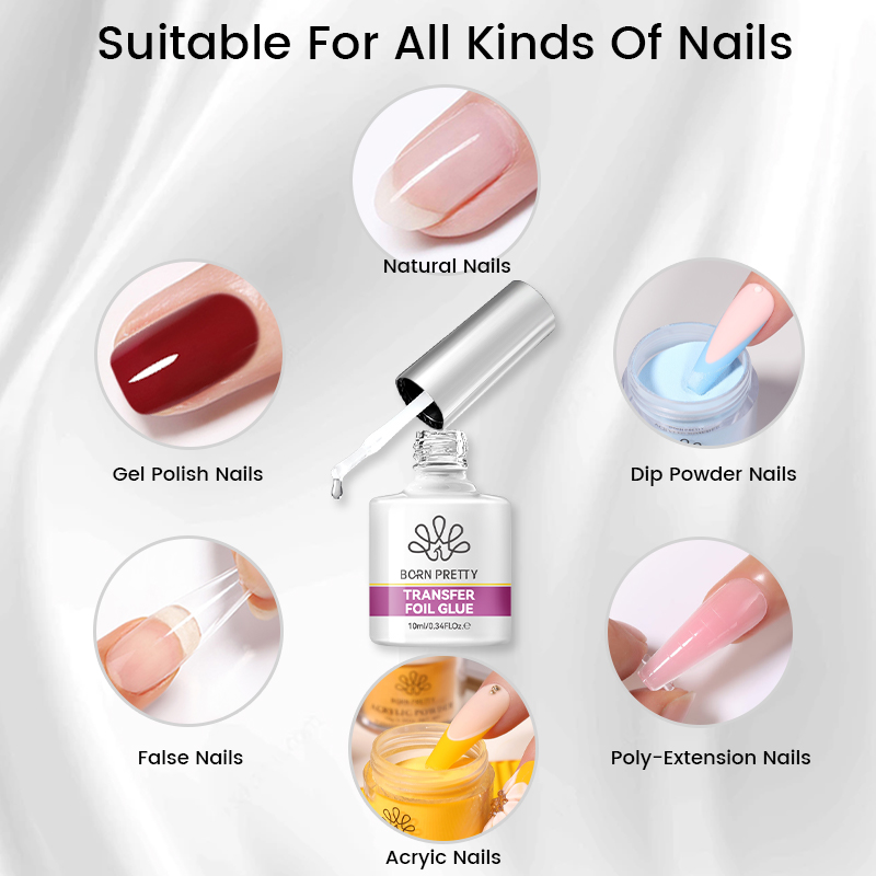 BORN PRETTY Nail Foil Glue Gel - đánh giá và giá Transfer Paper Carbon